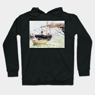 aboard a yacht - Berthe Morisot Hoodie